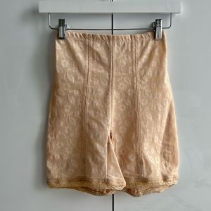 GRENIER Vintage Long Leg Floral Girdle Corset Skin Beige Medium Ref 483